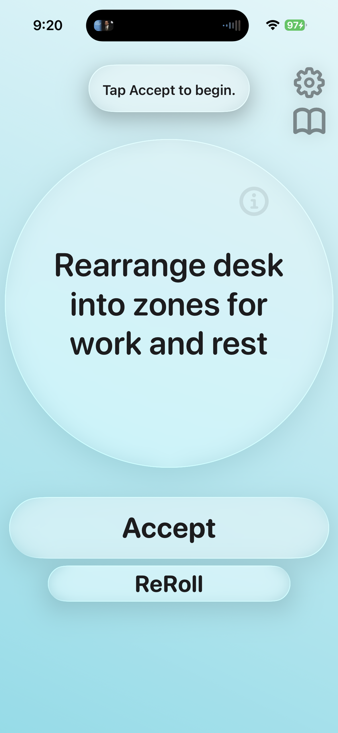 Focus screen preview